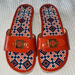 Tory burch wooden playform sandals